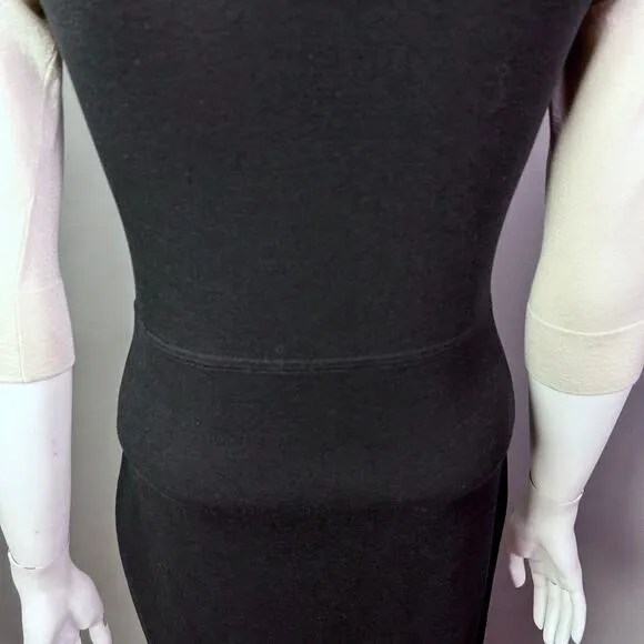 Theory dress medium sweater black silk wool office corpcore minimalist
