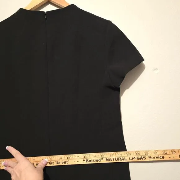 Theory Dress Womens Sz 4 Jasneah Admiral Crepe Black NWT $345 Minimalist Career