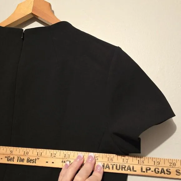 Theory Dress Womens Sz 4 Jasneah Admiral Crepe Black NWT $345 Minimalist Career