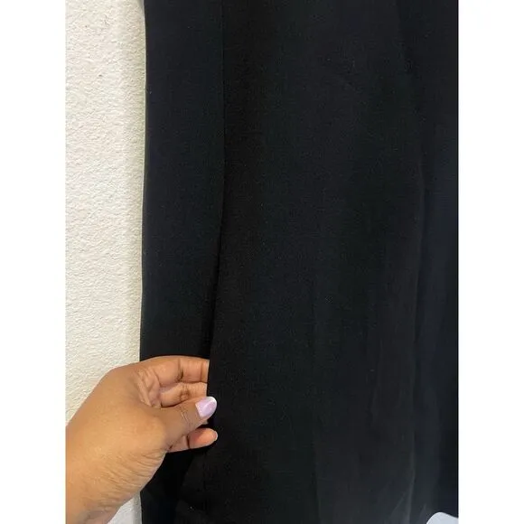 THEORY‎ Jasneah Crepe Shift Mini Dress Black $345 Size 10 Timeless Minimalist