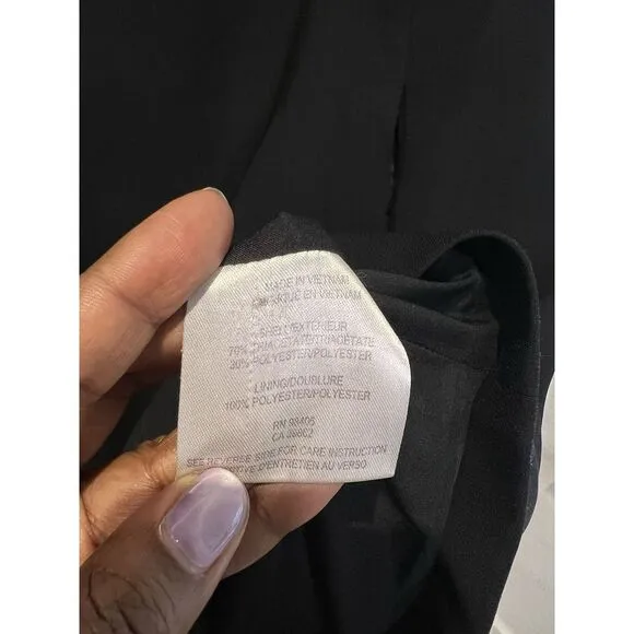THEORY‎ Jasneah Crepe Shift Mini Dress Black $345 Size 10 Timeless Minimalist