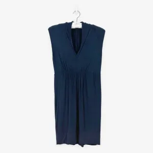 Theory Mini Dress Medium Dark Purple Viscose Blend Office Career Minimalist