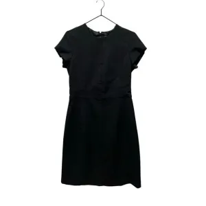 Theory Women's Black Sheath Dress Short Sleeve Sz 8 Minimalist Office Work