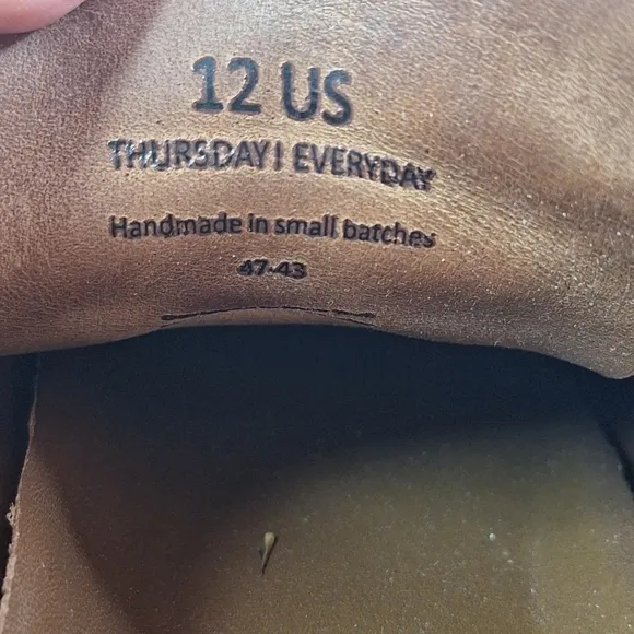 Thursday Boot Co Everyday Premier Low Top Sneakers Cacao Brown Leather Size 12