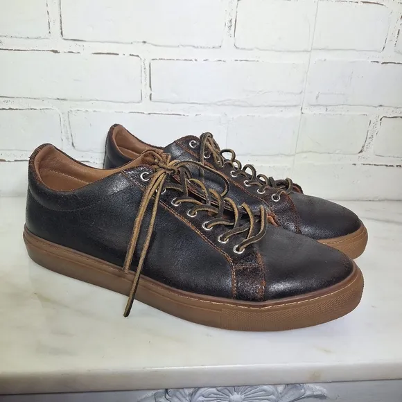 Thursday Boot Co Everyday Premier Low Top Sneakers Cacao Brown Leather Size 12
