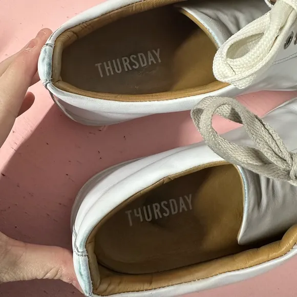 Thursday Boot Co. White Leather Everyday Sneakers Premier Low Top Men Size 8