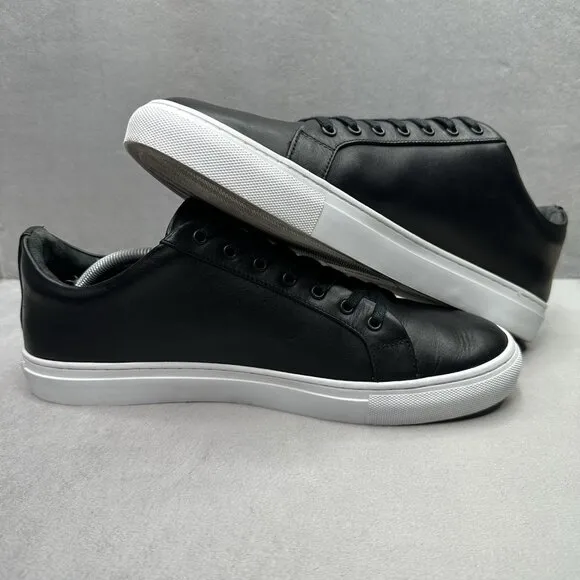 Thursday Everyday Mens Size 12.5 Shoes Black Leather Handmade Premier Sneakers