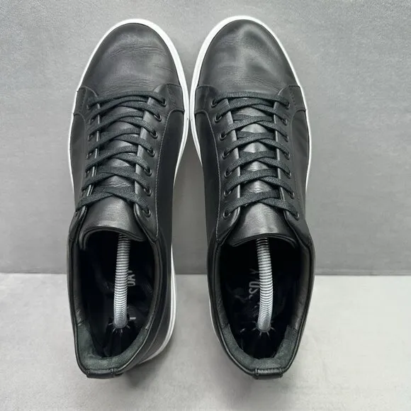 Thursday Everyday Mens Size 12.5 Shoes Black Leather Handmade Premier Sneakers