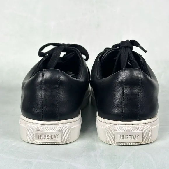 Thursday Shoes Everyday Leather Premium Low Top Sneakers Men's Size 10.5 Black
