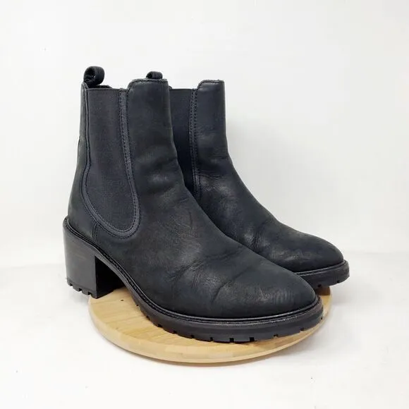 Thursday Knockout Boots Womens 10 Chelsea Black Nubuck Everyday Heel Shoes
