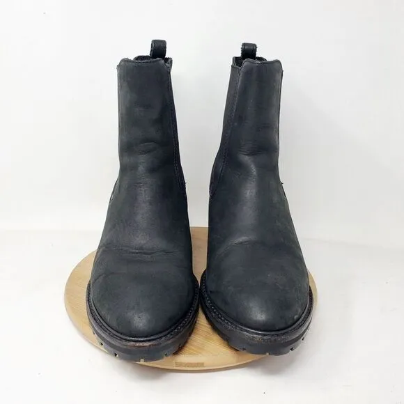 Thursday Knockout Boots Womens 10 Chelsea Black Nubuck Everyday Heel Shoes