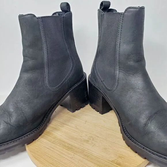 Thursday Knockout Boots Womens 10 Chelsea Black Nubuck Everyday Heel Shoes