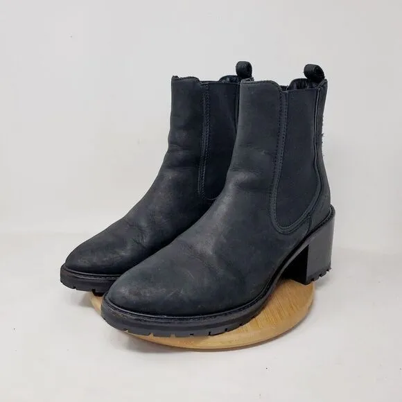 Thursday Knockout Boots Womens 10 Chelsea Black Nubuck Everyday Heel Shoes