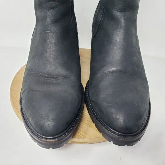 Thursday Knockout Boots Womens 10 Chelsea Black Nubuck Everyday Heel Shoes