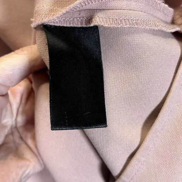 Tibi Anson Dress 8 Minimalist Pink Crepe Feminine Mod Chic Pockets Hourglass