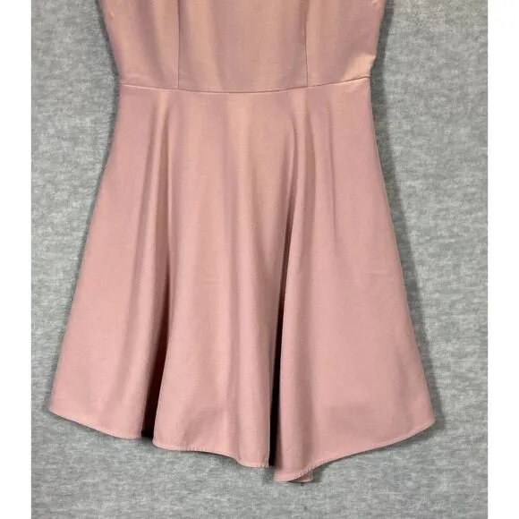 Tibi Anson Dress 8 Minimalist Pink Crepe Feminine Mod Chic Pockets Hourglass