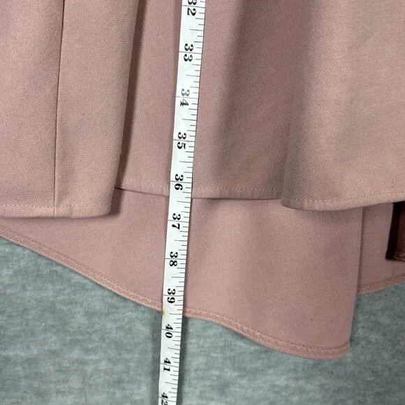Tibi Anson Dress 8 Minimalist Pink Crepe Feminine Mod Chic Pockets Hourglass