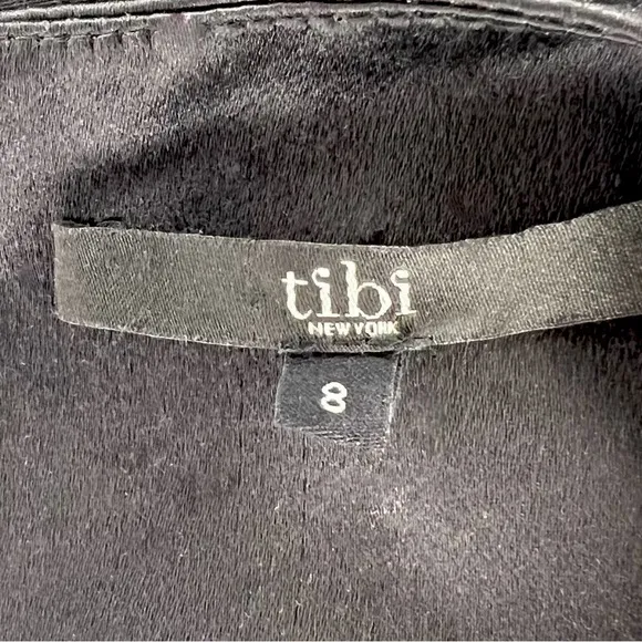 Tibi Luxury, $500 Retail, Layered, Scoop Neck, Sleeveless, Shift Dress, Black, 8