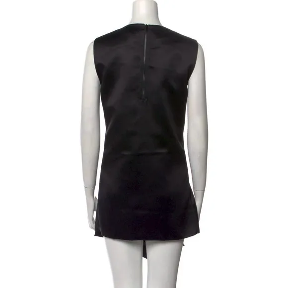 Tibi Luxury, $500 Retail, Layered, Scoop Neck, Sleeveless, Shift Dress, Black, 8