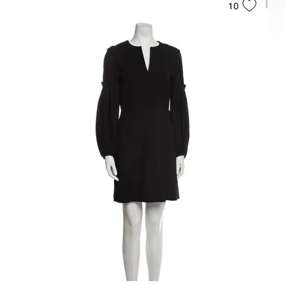 Tibi V-Neck Mini Dress Women's size 0 Career Office Classic Minimalist Corpcore