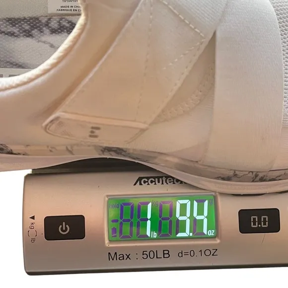 TIEM Slipstream Cycling Shoes Womens 10.5 White Marble Slip On w/Strap &amp; Cleats