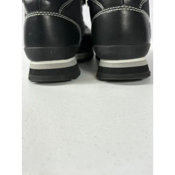 Timberland Boots Women Sz 8.5 Med Rare Black Euro Hiker Leather Shoes Outdoor