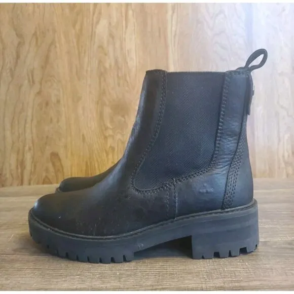 Timberland Courmayeur Valley Chelsea Boots Womens Size 6.5 Black