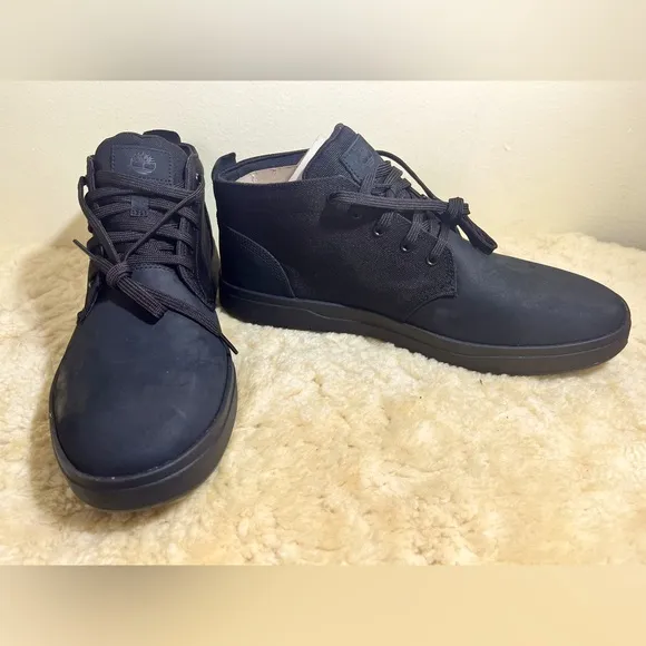 Timberland Davis Square Chukka Casual Shoes TB0 A1T16 001 Blackout Mens …
