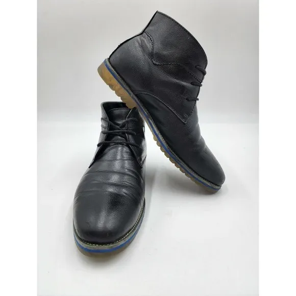 Timberland Earthkeepers Chukka Ankle Black Leather Boots Men's Sz 12 1501-12 40