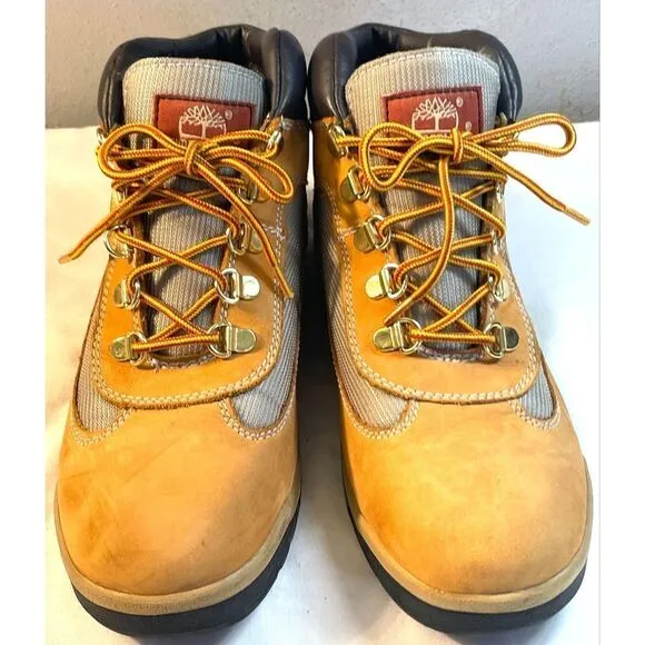 Timberland Field Boots Boys Size 6# 15945 Wheat Leather Work Boots