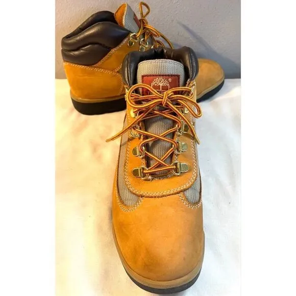 Timberland Field Boots Boys Size 6# 15945 Wheat Leather Work Boots