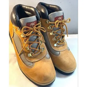 Timberland Field Boots Boys Size 6# 15945 Wheat Leather Work Boots