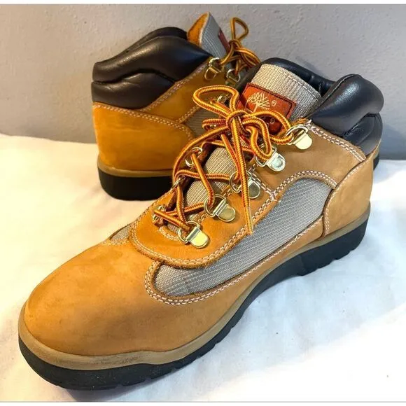 Timberland Field Boots Boys Size 6# 15945 Wheat Leather Work Boots