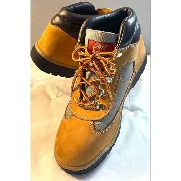 Timberland Field Boots Boys Size 6# 15945 Wheat Leather Work Boots