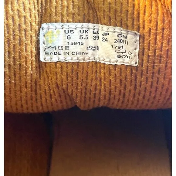 Timberland Field Boots Boys Size 6# 15945 Wheat Leather Work Boots