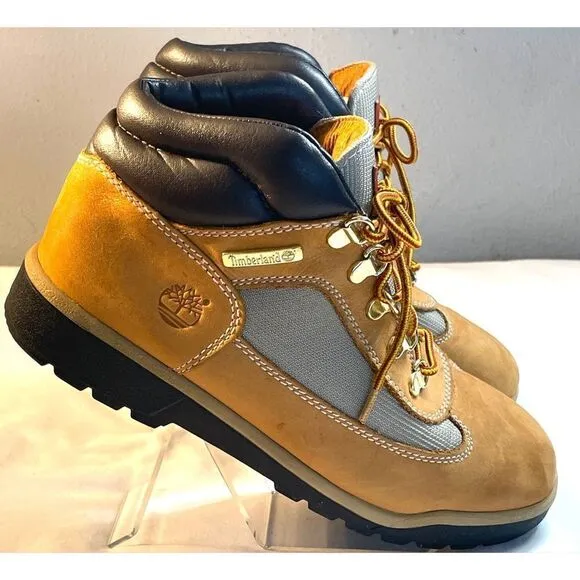Timberland Field Boots Boys Size 6# 15945 Wheat Leather Work Boots