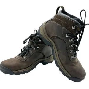 Timberland Flume Mid Waterproof Hiking Boots Brown Leather Outdoor Men's Size‎ 9