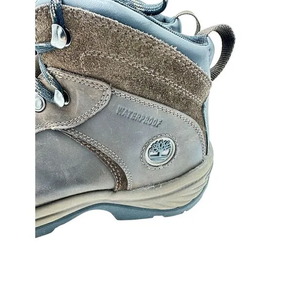 Timberland Flume Mid Waterproof Hiking Boots Brown Leather Outdoor Men's Size‎ 9
