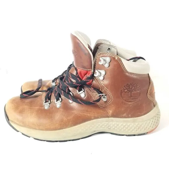Timberland Flyroam Trail Waterproof Mid Hiker Md Brown Full Grain Boots Men's