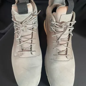 Timberland Gray Mid-Top Boots with Suede Finish