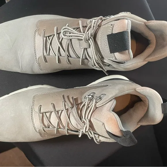 Timberland Gray Mid-Top Boots with Suede Finish