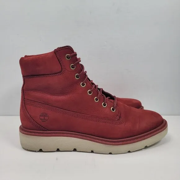 Timberland Kenniston Women's Ruby Red Ankle Boots A3719 US Size 7
