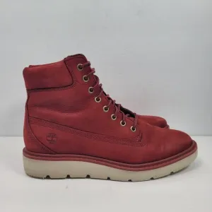 Timberland Kenniston Women's Ruby Red Ankle Boots A3719 US Size 7