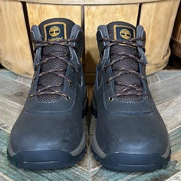 Timberland Mt. Maddsen Mid Brown Leather Waterproof Trail Hiking Boots Boys 3