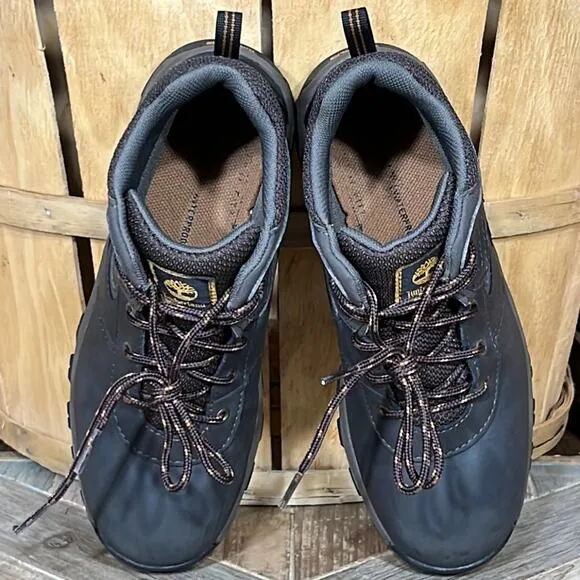 Timberland Mt. Maddsen Mid Brown Leather Waterproof Trail Hiking Boots Boys 3