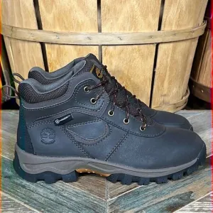Timberland Mt. Maddsen Mid Brown Leather Waterproof Trail Hiking Boots Boys 3