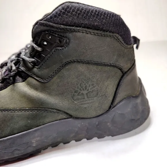 Timberland Solar Wave Black Nubuck Leather Boots Outdoor Men's Shoes Size 12