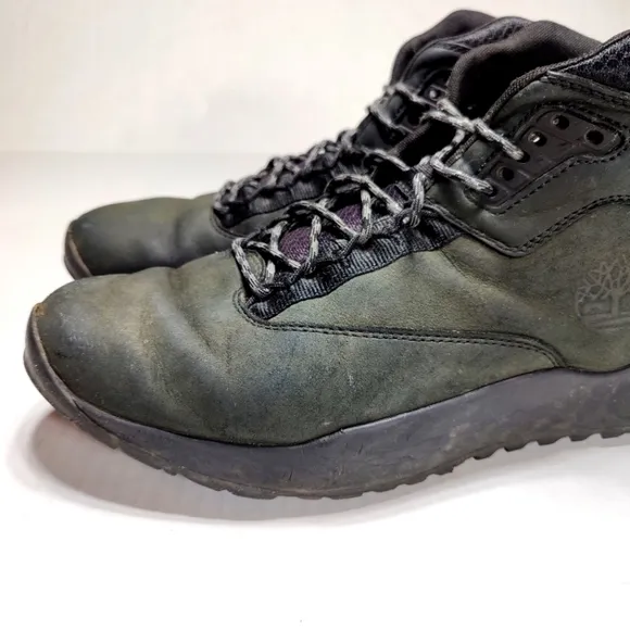 Timberland Solar Wave Black Nubuck Leather Boots Outdoor Men's Shoes Size 12