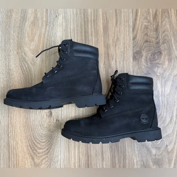 Timberland Women's Black Linden Woods 6-Inch Waterproof Boot Size 6.5 EUC