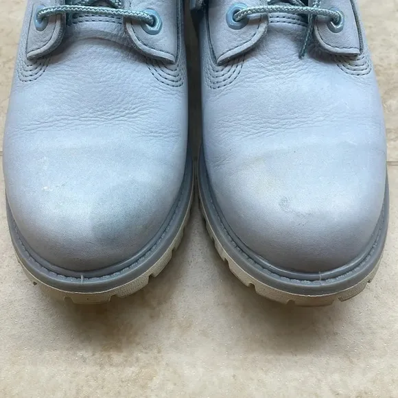Timberland Women’s Boots Lace Up Ankle Blue Leather Waterproof Blue 8.5M